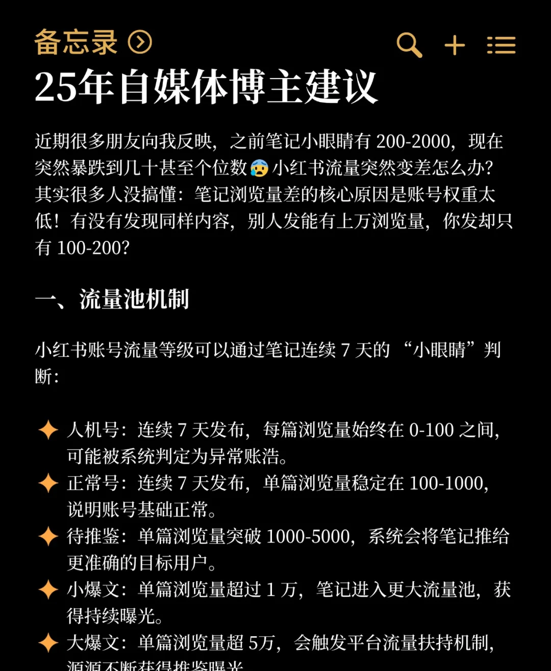 小红书运营界面截图