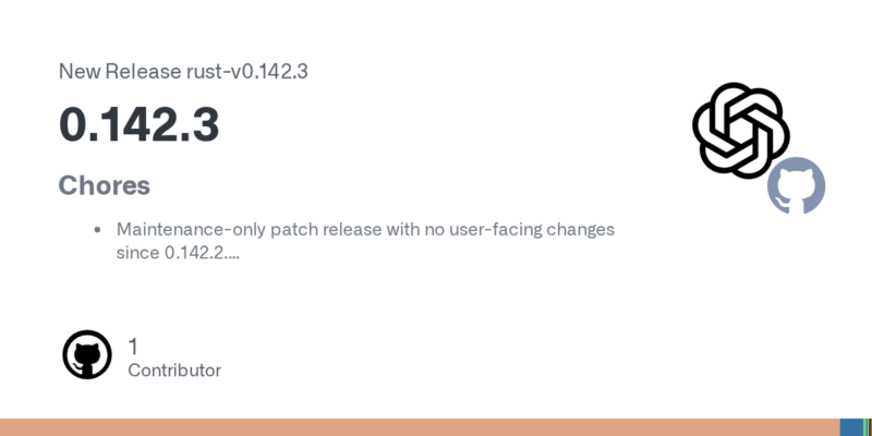 Codex最新解读：Chores Maintenance only patch re-gpt代充网