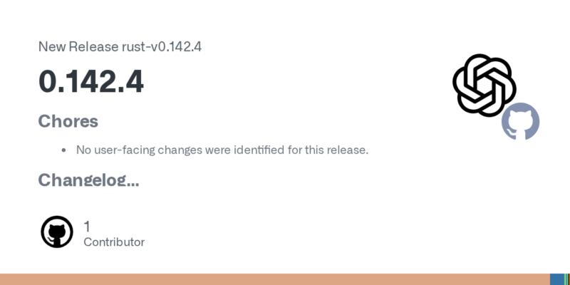 Codex最新解读：Chores No user facing changes we-gpt代充网