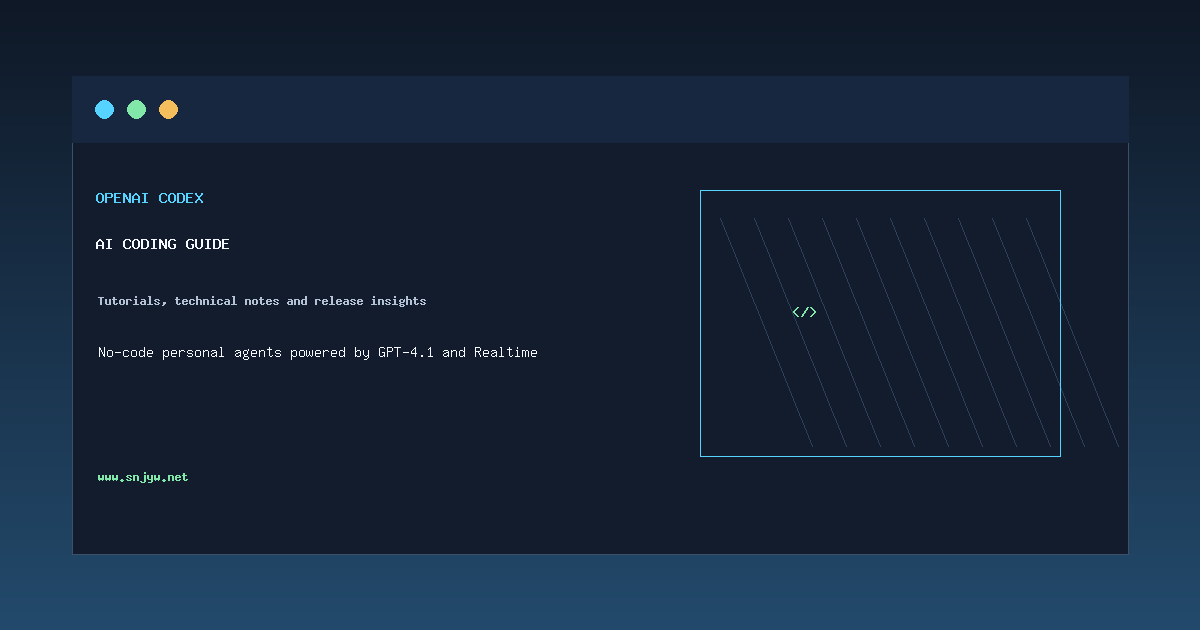 No-code personal agents, powered by GPT-4.1 and Realtime - Codex AI 使用场景配图